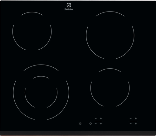 Electrolux EHF6241FOK 300 / 60 cm / 4 zones / 1 uitbreidzone / Afgeronde rand keramische kookplaat