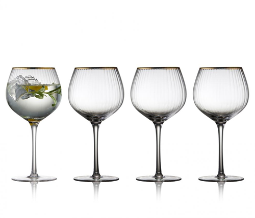 Lyngby Glas Gin & tonic glas Palermo Gold 65cl (set van 4)-2