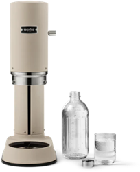 Aarke Carbonator pro sand bruiswatermachine met glazen fles