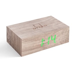 Gingko Click clock Flip  Ash wood efect