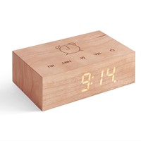 Gingko Click clock Flip natural cherry