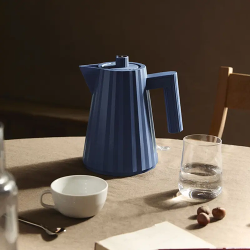 Alessi Plissé Waterkoker 1L Blauw-2