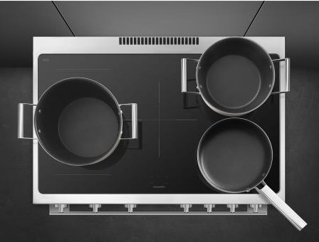 Smeg B95IMX9 Fornuis 90 x 60 x 90 - 5 inductiezones waarvan 1 multizone - 1 oven - energieklasse A - vapor clean reiniging - inox-3