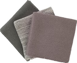 Blomus gebreide vaatdoeken set van 3 wipe 