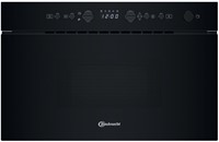 Bauknecht BMN1O2BK Magnetron, Solo + Steam, 38cm, 22L, 750W, steam, Jet Defrost, 25 cm  draaiplateau, electronische besturing, Zwart