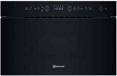 Bauknecht BMN1O2BK Magnetron, Solo + Steam, 38cm, 22L, 750W, steam, Jet Defrost, 25 cm  draaiplateau, electronische besturing, Zwart