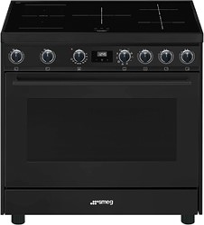 SMEG C91IEA9 Fornuis 90 x 60 x 90 - 5 inductiezones - oven multifunctie - energieklasse A - mat antraciet