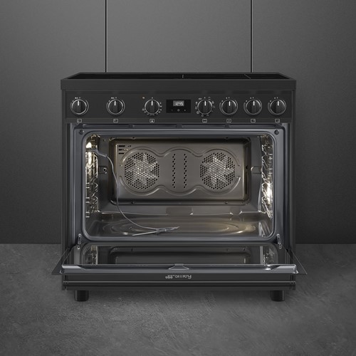 SMEG C91IEA9 Fornuis 90 x 60 x 90 - 5 inductiezones - oven multifunctie - energieklasse A - mat antraciet-3