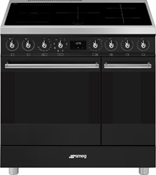 Smeg C92IMMB2 Fornuis 90x60 cm - Inductie 5 kookzones - 2 ovenruimtes - Vapor Clean reiniging