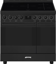 Smeg C92IPN2 Fornuis 90x60 cm - Inductie 5 kookzones - 2 ovenruimtes - Pyrolyse reiniging
