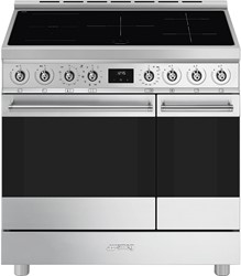 Smeg C92IPX2 Fornuis - 90x60 cm - Inductie 5 kookzones - 2 ovenruimtes - Pyrolyse reiniging