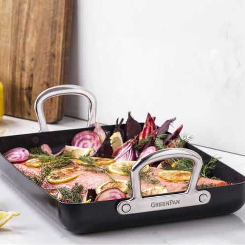 GreenPan Barcelana Pro vierkante grill met keramische antikleeflaag 28 cm-2