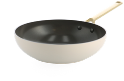 BK Sublime Cream White Wok met keramische antikleeflaag 28cm