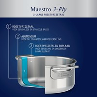 BK Peter Goossens Maestro 3PLY kookpot 2.86L 20 CM