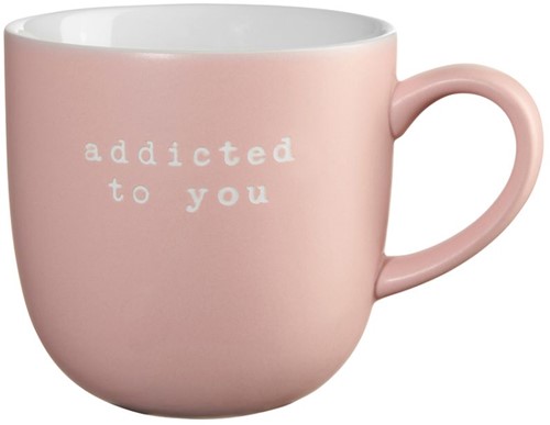 ASA koffiemok - "Addicted to you" - d. 9,5 cm, h. 9,5 cm, 0,35 l