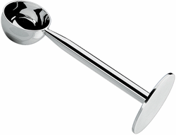 Espresso stempel en koffie maatschepje - Zilver