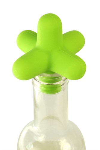 COOKUT CK-0259 Spark flessenstop uit silicone groen 5x5x5cm
