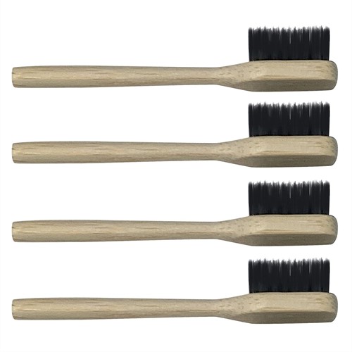 COOKUT CK-3041 set van 4 vervangbare koppen uit bamboe voor kinder tandenborstel zacht
