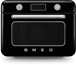 Smeg COF01BLEU Vrijstaande combi stoomoven - 30L - Zwart
