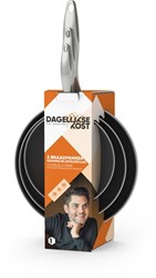 Dagelijkse Kost 3-delige pannenset met keramische antikleeflaag 20/24/28 cm - Retour