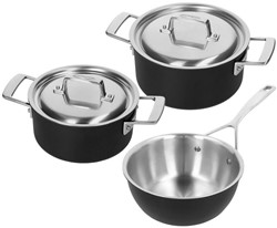 Demeyere Black 5 Set 3-delig: kookpot 18 & 20cm + Sateuse 20cm