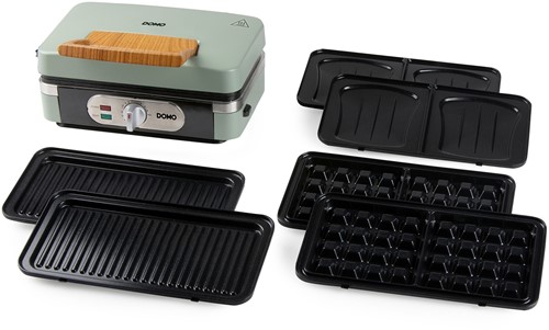 Domo DO9276C Croque / wafel / grill 3 in 1 - sage green-3