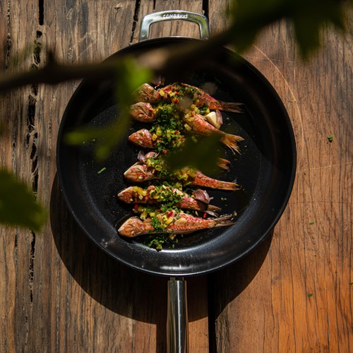 Combekk Fry Pan 32cm Recycled Stainless Steel Ceramic - Forest supreme