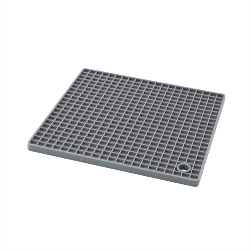 Dotz Vierkante panonderzetter/pannenlap uit silicone grijs