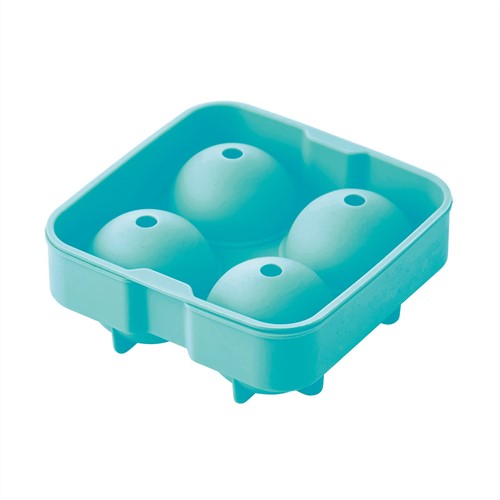 Dotz Ijsballenvorm uit silicone voor 4 ijsballen aquablauw ø 6cm