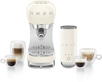 Smeg ECF12CREU Bundle Espressomachine crème met MFF02CREU-3