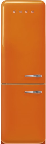 SMEG FAB32LOR5 Koelkast/diepvriezer - 234 L+ 97 L - energieklasse D - jaren '50 - scharnieren links - oranje