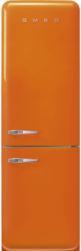 SMEG FAB32ROR5 Koelkast/diepvriezer - 234 L+ 97 L - energieklasse D - jaren '50 - scharnieren rechts - oranje