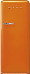 Smeg FAB28ROR6 Koelkast/vriesvak - 244L + 26L - energieklasse C - jaren '50 - scharnieren rechts - oranje