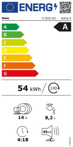Miele G5611SCiActive Inbouw vaatwasser 60 cm