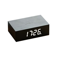 Gingko Click clock Flip  black wood effect