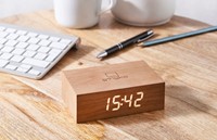 Gingko Click clock Flip natural cherry-2
