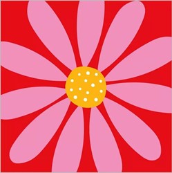 PPD Happy Flower red Servetten 25x25