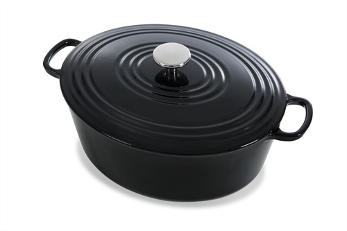BK H6071932 Bourgogne  Stoofpot Ovaal 32 cm Jet Black
