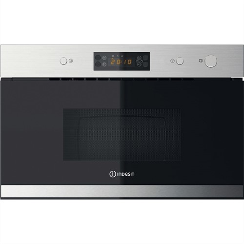 Indesit MWI 3211 IX Magnetron, Solo, 38cm, 22L, 750W, Jet Defrost, 25 cm  draaiplateau, electronische besturing, RVS