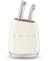 Smeg KBSF02CR Messenblok met 6 roestvrijstalen messen Crème