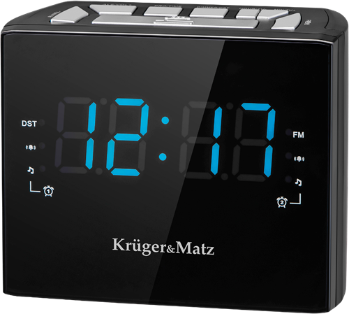 Kruger & Matz KM0821 FM wekkerradio, zwart