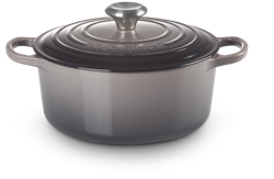 Le Creuset Braad- / Stoofpan - Signature - rond - Flint - 24cm - 4,2l