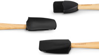 Le Creuset Premium Spatels set van 3 Zwart-2