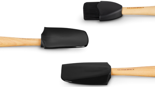 Le Creuset Premium Spatels set van 3 Zwart-2