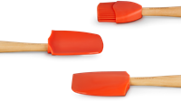 Le Creuset Premium Spatels set van 3 Oranjerood-2