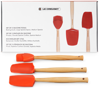 Le Creuset Premium Spatels set van 3 Oranjerood-3