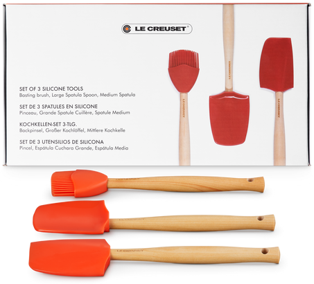 Le Creuset Premium Spatels set van 3 Oranjerood-3