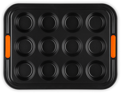 Le Creuset  Bakvorm voor 12 Muffins 40x30cm Zwart