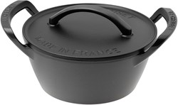 Le Creuset BBQ Braad-/Stoofpan Outdoor Rond 25cm Mat Zwart Gietijzer