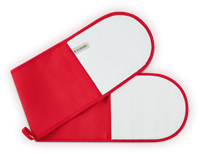 Le Creuset Dubbele ovenwant van textiel in Kersenrood-3